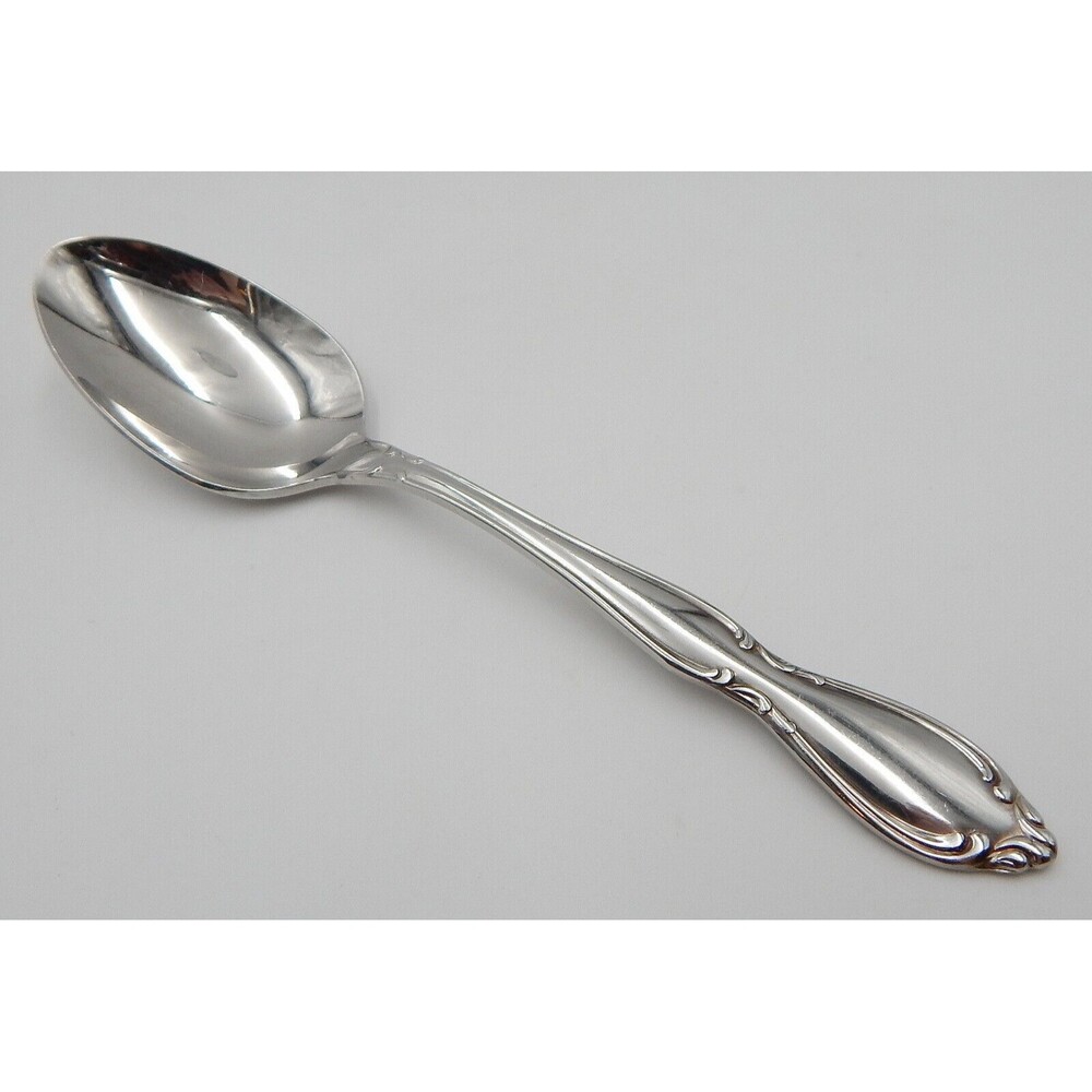 Oneida Strathmore Stainless Teaspoon Dessert Spoon Deluxe Glossy Flatware Set/2